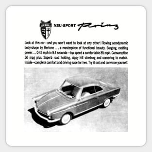 NSU SPORT PRINZ - advert Sticker